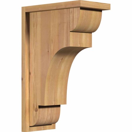 Ekena Millwork New Brighton Smooth Corbel w/Backplate, Western Red Cedar, 7 1/2"W x 14"D x 22"H COR08X14X22NEB01SWR